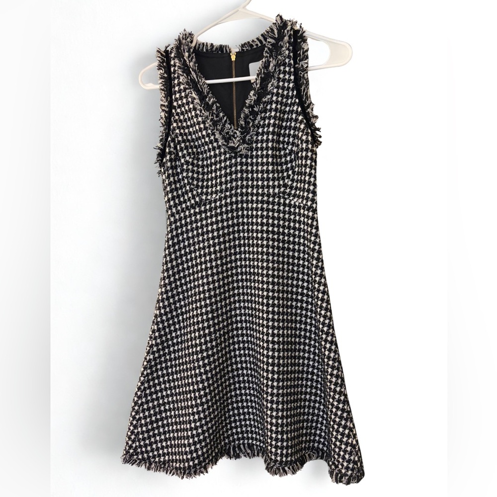Kate Spade Black and White Textured Mini Dress